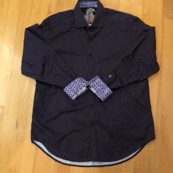 Vintage Men’s Robert Graham Purple/Black W Cubes - Picture 1 of 8